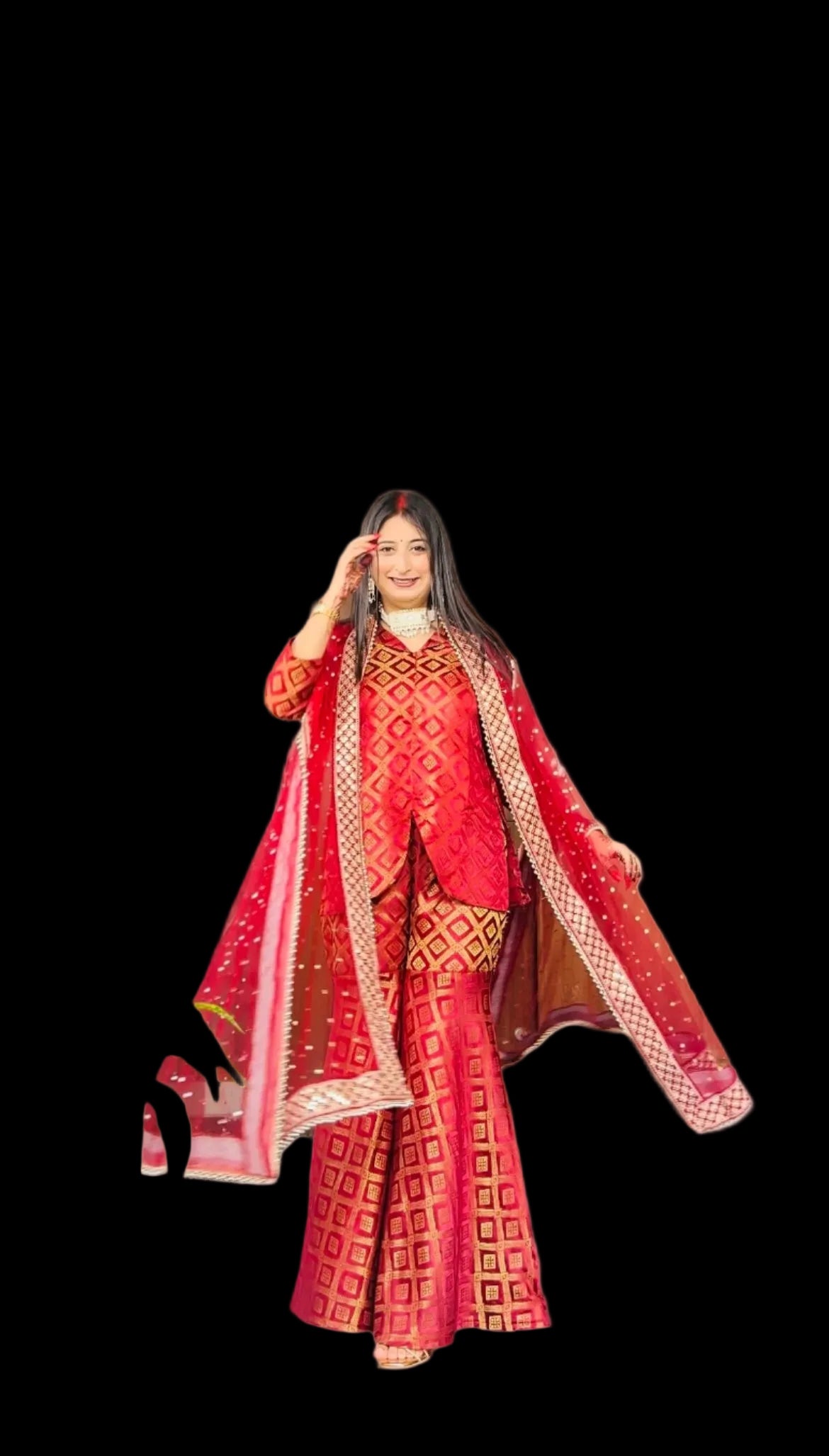 HONEY RAABTA BROCADE BLAZER SET