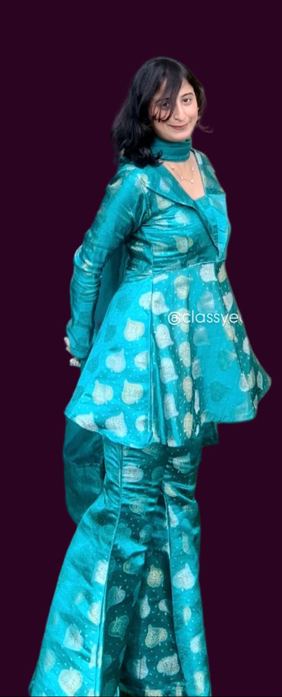 HONEY RANJHANA PEPLUM BROCADE 3 PC SET