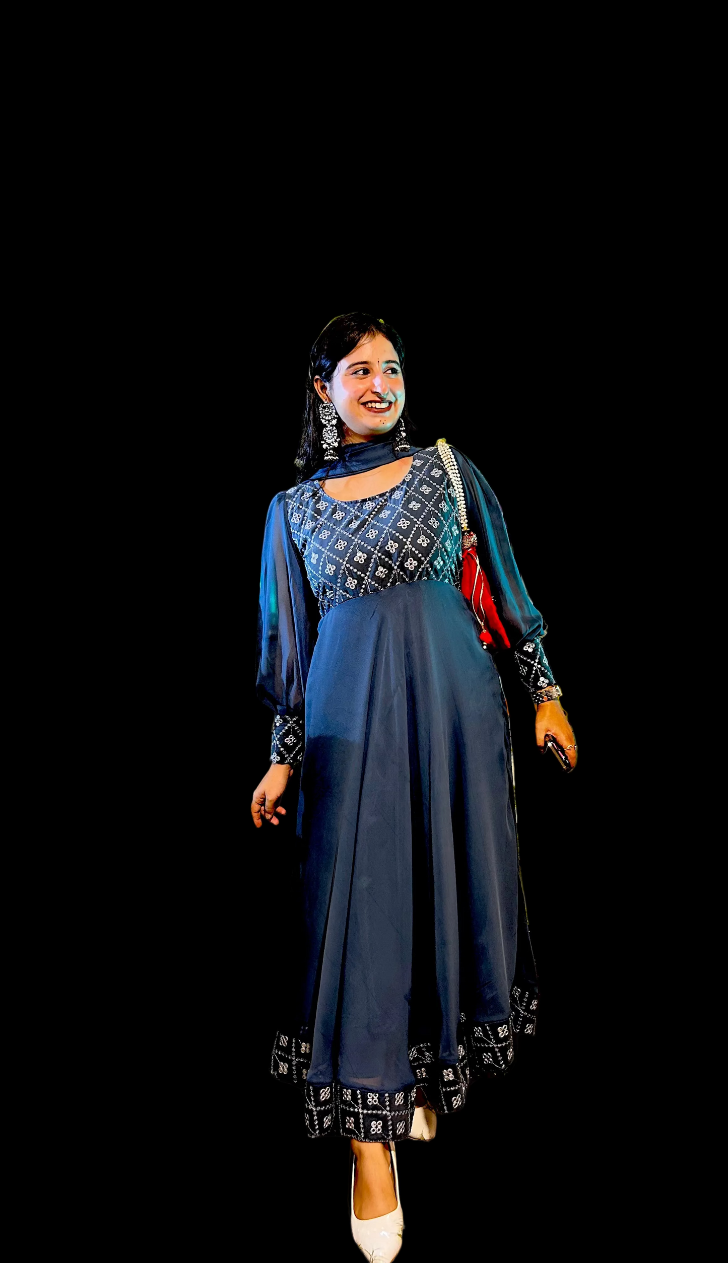 HONEY CUFFED GEORGETTE SUIT