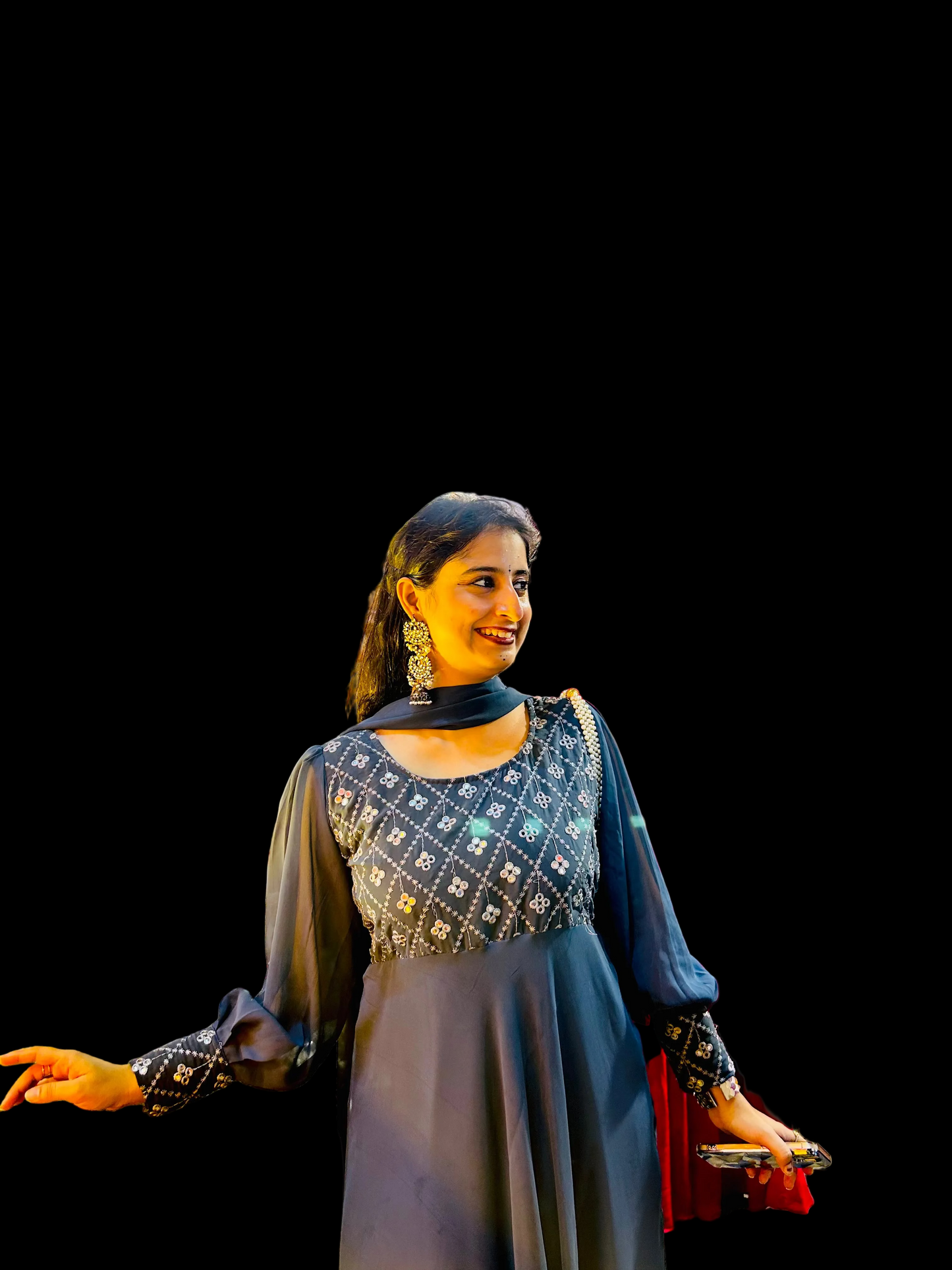 HONEY CUFFED GEORGETTE SUIT