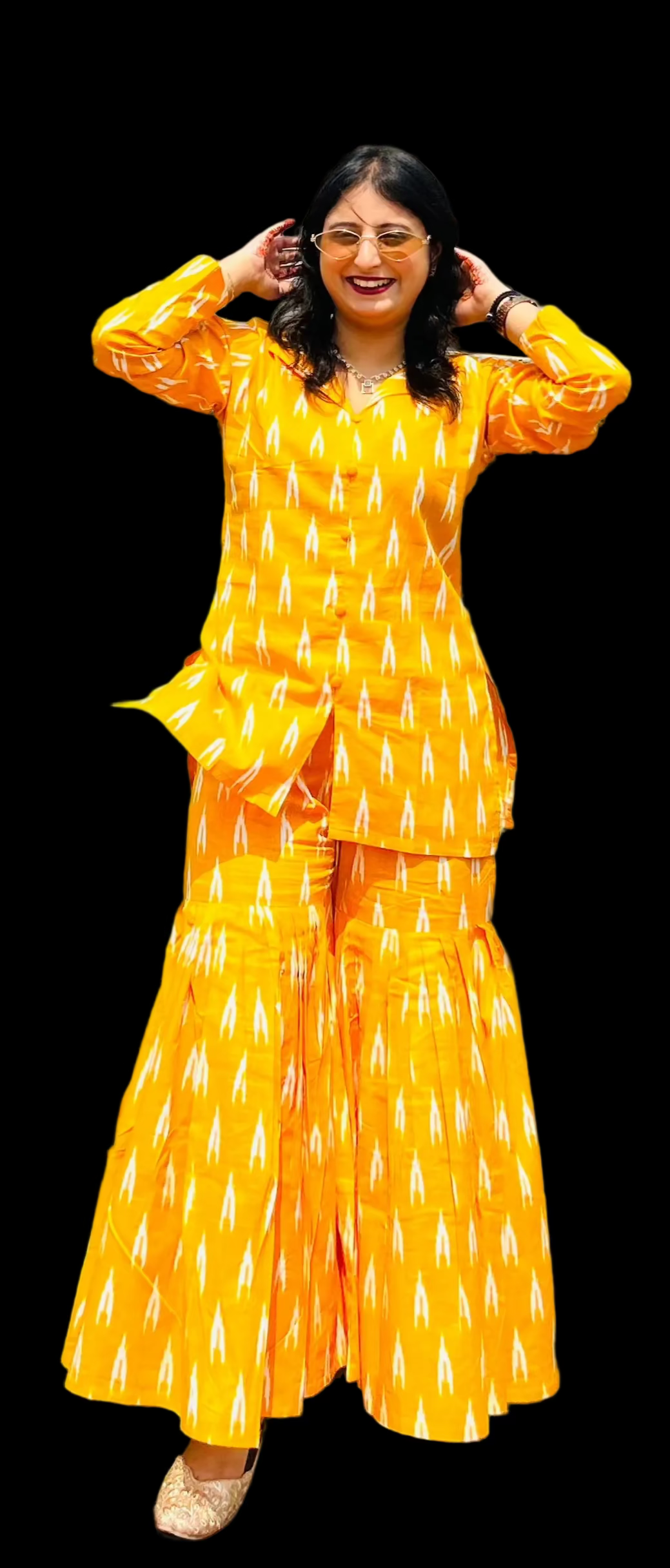 HONEY IKKAT GARARRA COORD