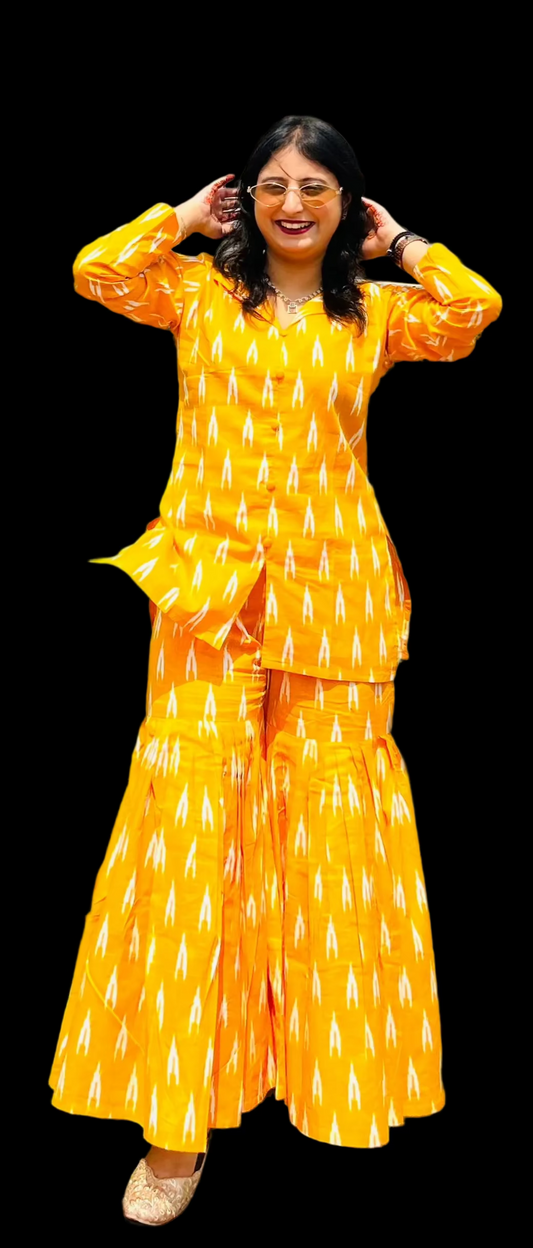 HONEY IKKAT GARARRA COORD