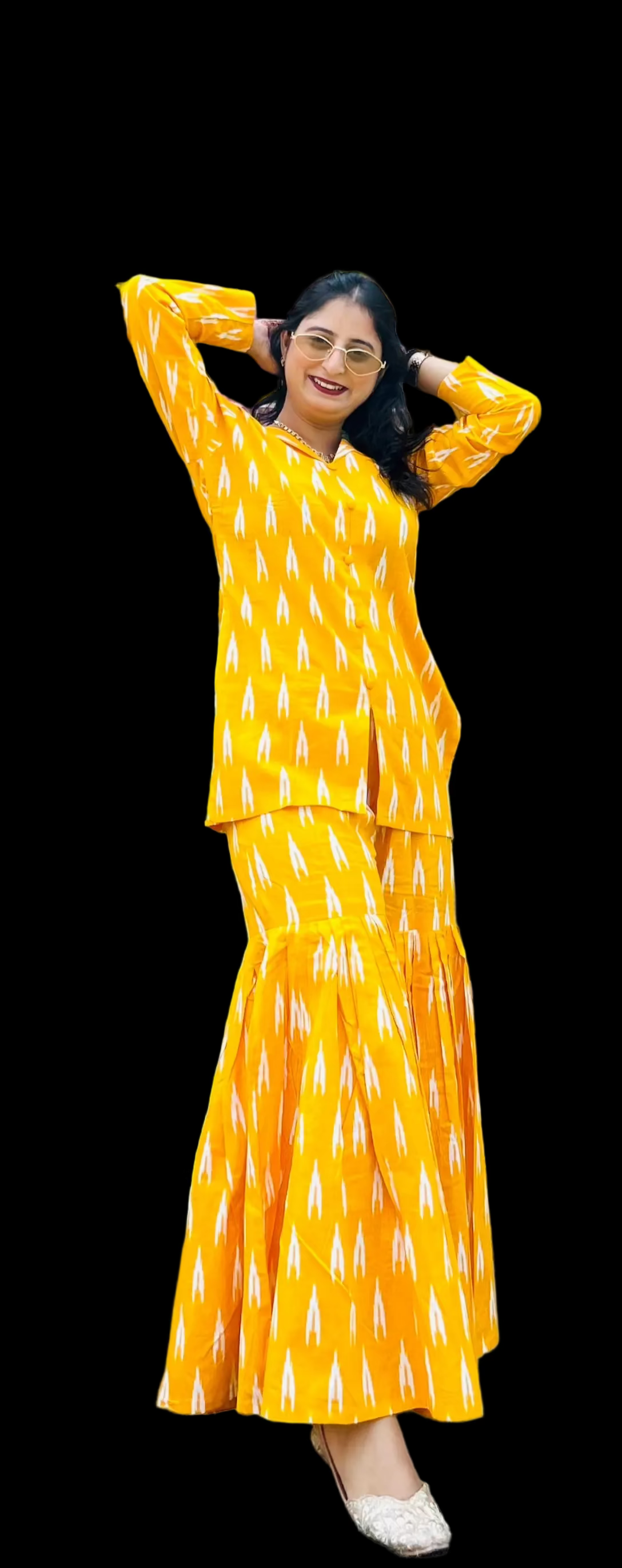 HONEY IKKAT GARARRA COORD