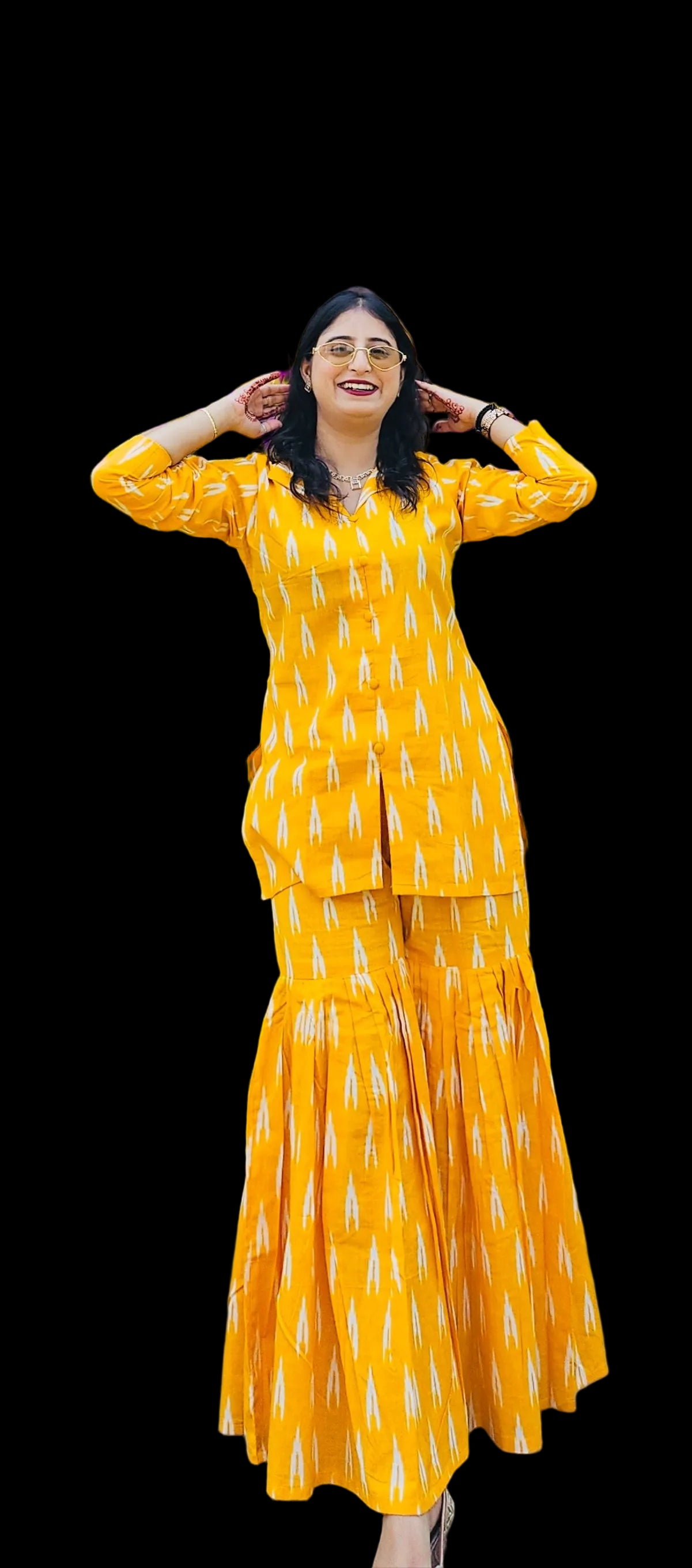 HONEY IKKAT GARARRA COORD