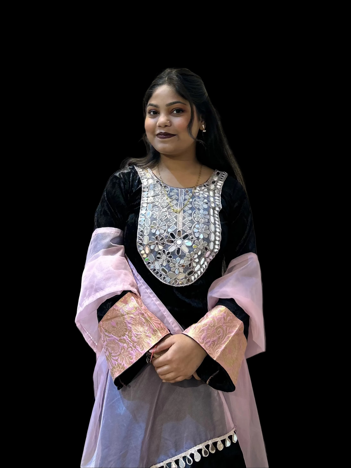 Honey The Kaanch Brocade Velvet Duo