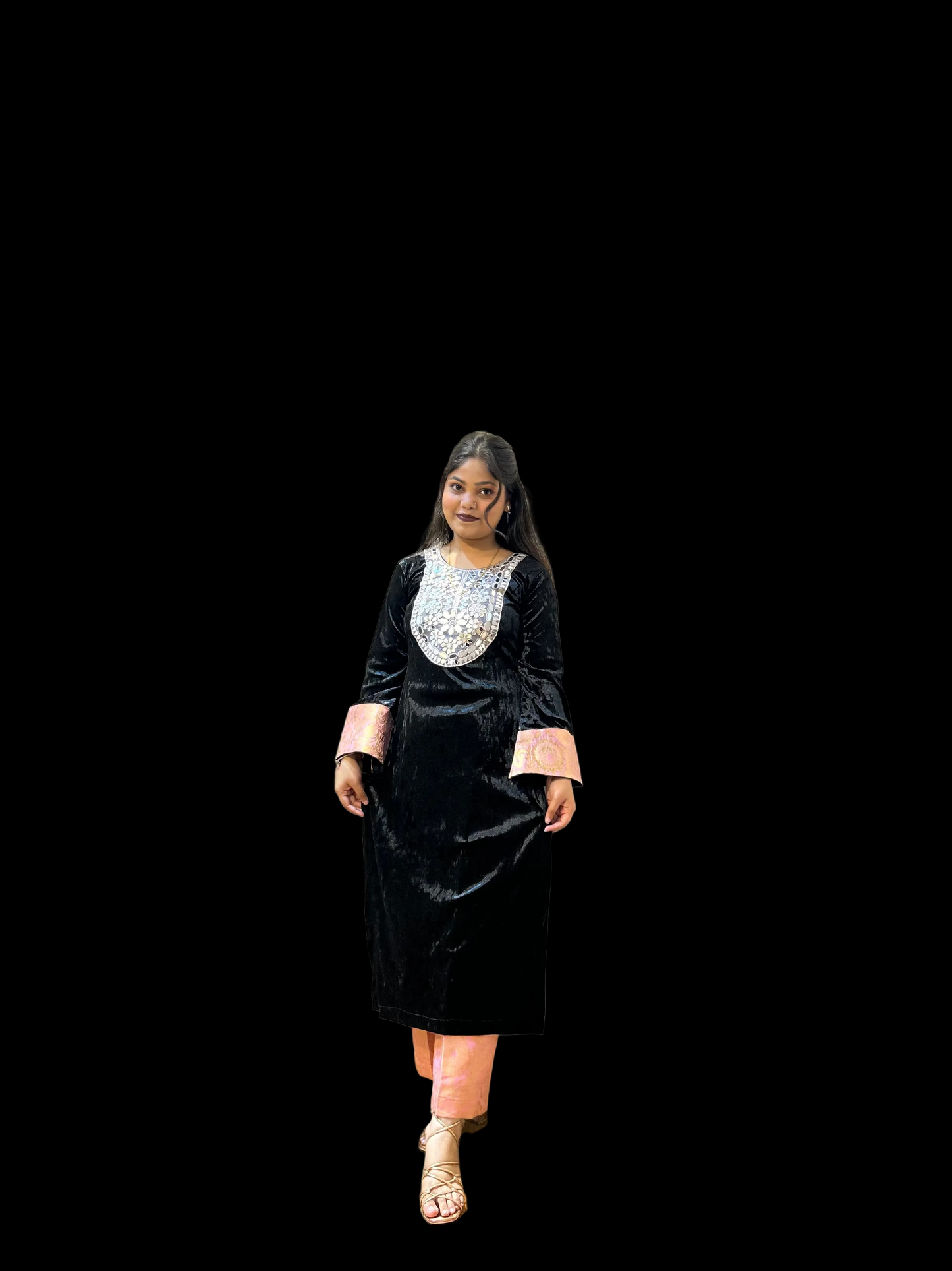 Honey The Kaanch Brocade Velvet Duo