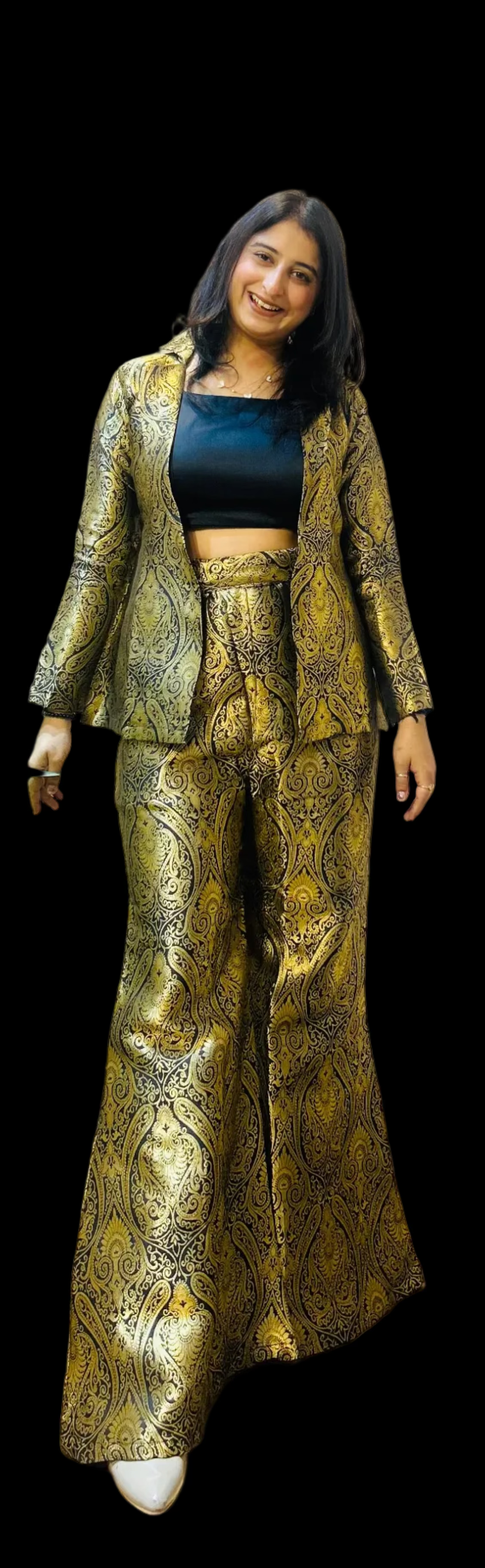 HONEY THE URBAN EDGE BROCADE BLAZER COORD