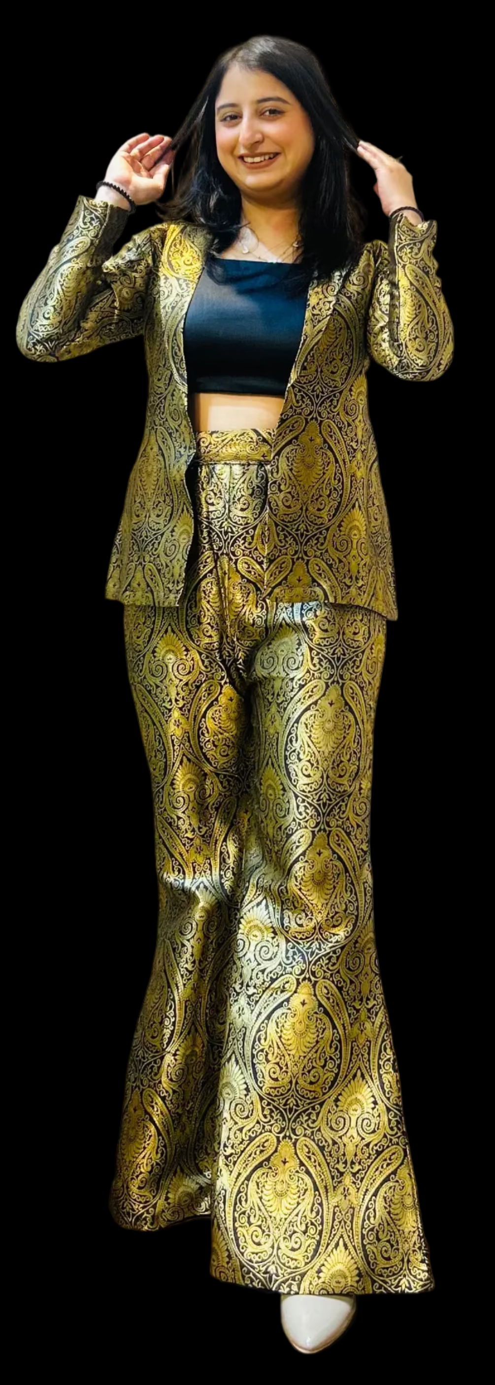 HONEY THE URBAN EDGE BROCADE BLAZER COORD