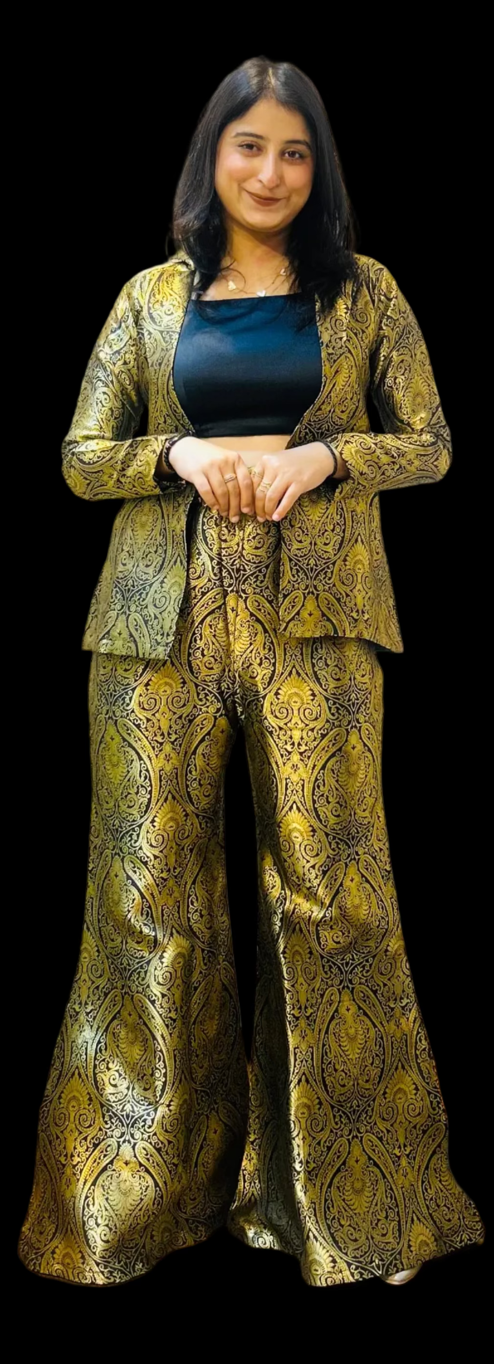 HONEY THE URBAN EDGE BROCADE BLAZER COORD