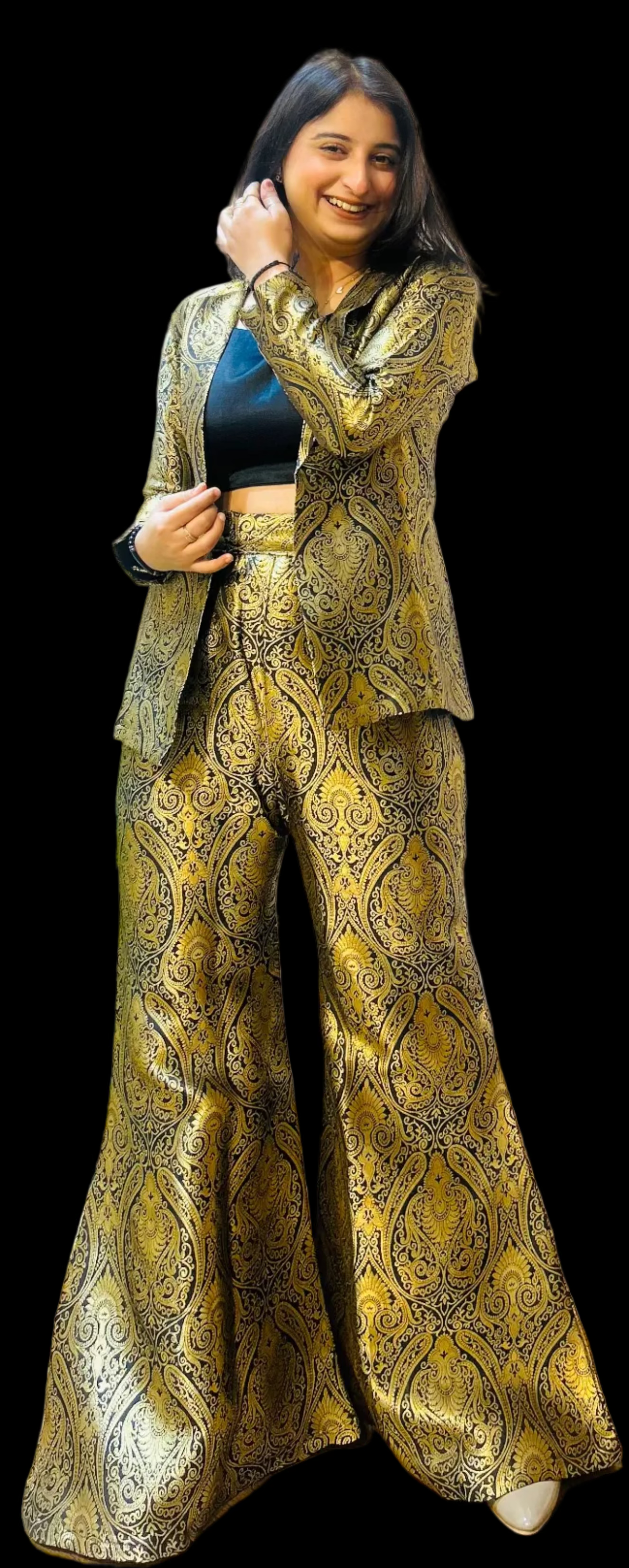 HONEY THE URBAN EDGE BROCADE BLAZER COORD