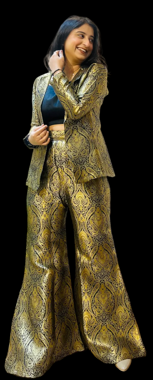 HONEY THE URBAN EDGE BROCADE BLAZER COORD